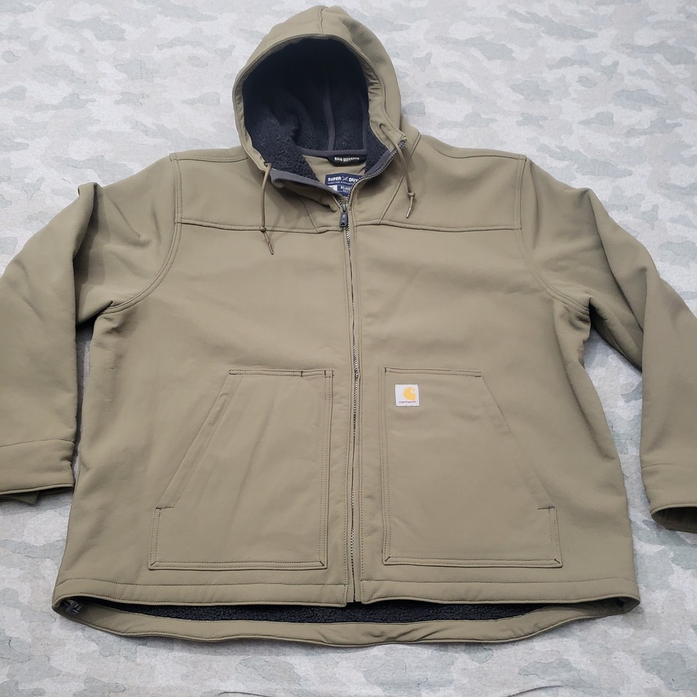 Carhartt Super Dux Jacket Mens 2XL Green Full Zip Hooded NWOT Rain Defender